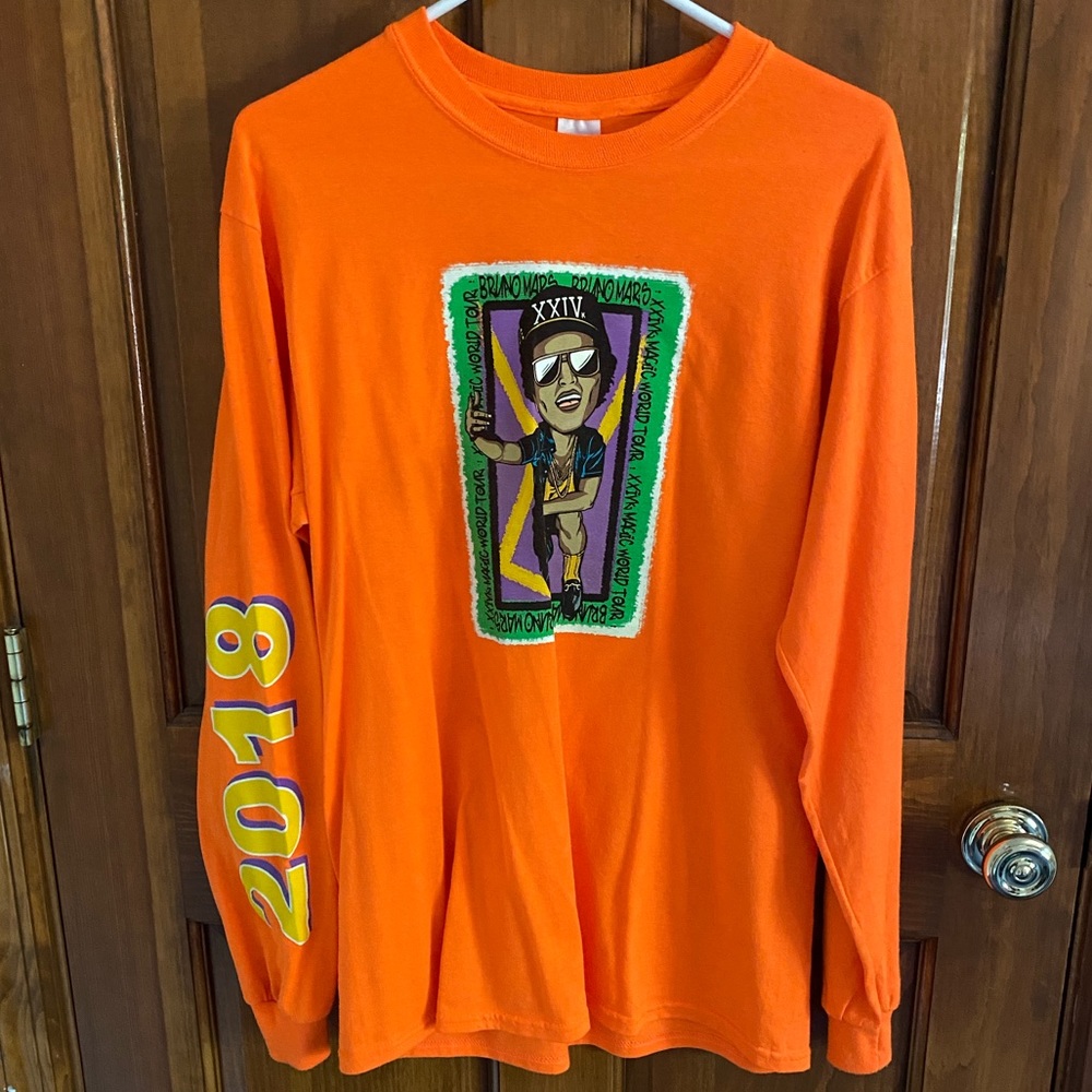 Orange Bruno Mars 24K Magic Tour Shirt